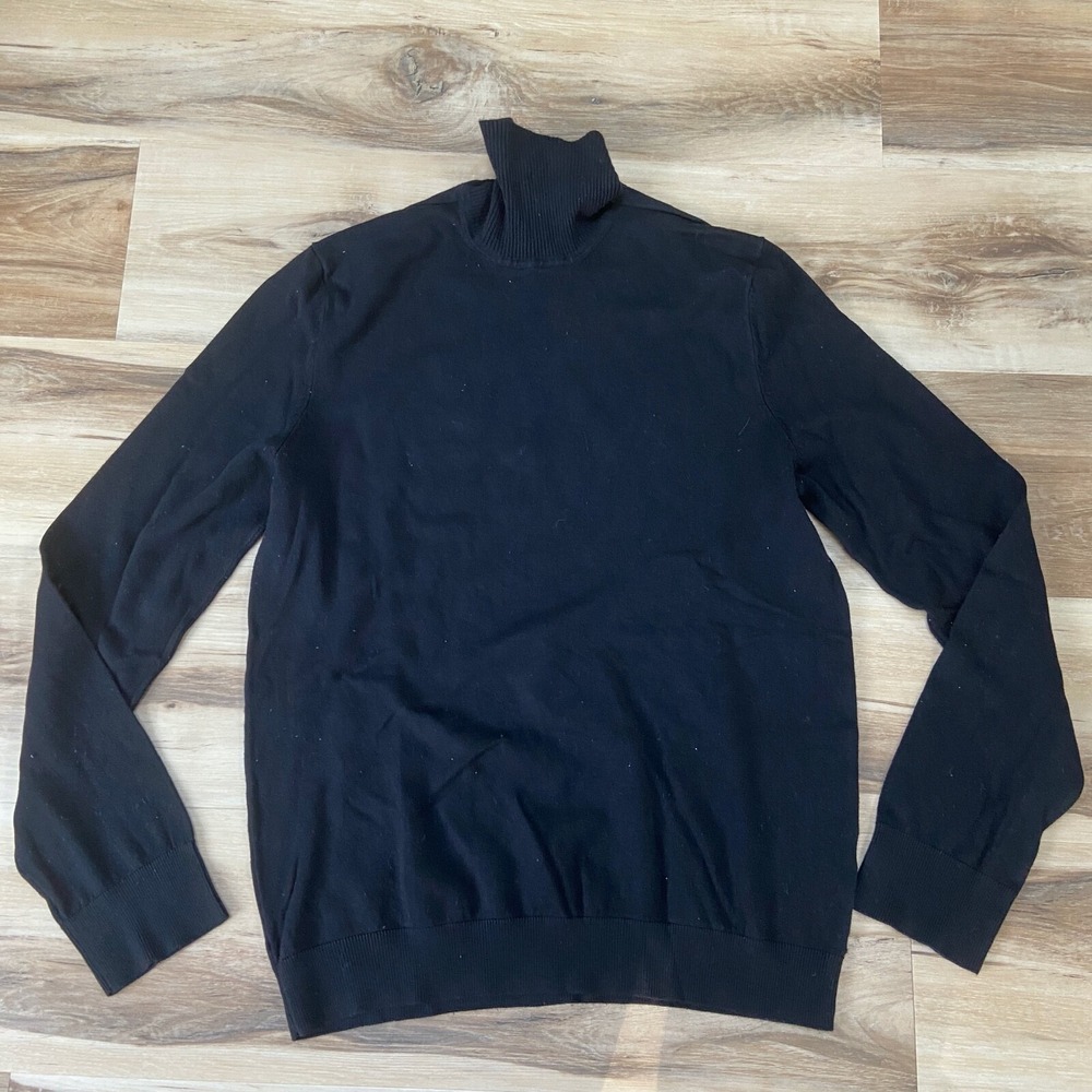 Bershka Turtleneck Sweater Size M Slim Fit Long Sleeve Knit Black